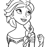 Elsa coloring page