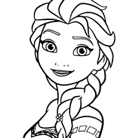 Elsa coloring page