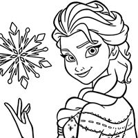 Elsa coloring page