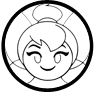 Tinker Bell emoji coloring page