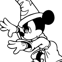 Sorcerer Mickey Mouse coloring page
