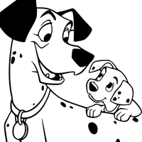 Father's Day coloring page: Pongo & Freckles
