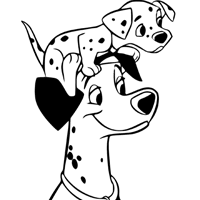 Father's Day coloring page: Pongo & Freckles