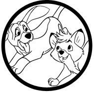 Tod and Copper coloring page
