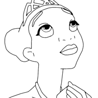Tiana coloring page