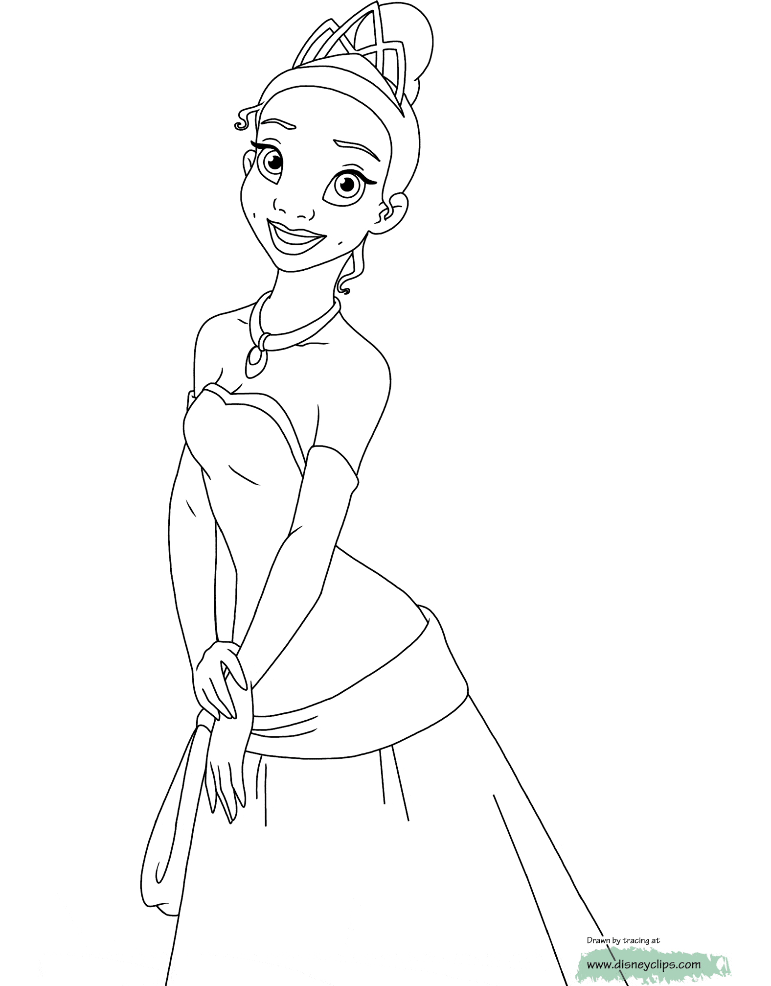 coloring page Tiana