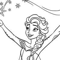 Elsa coloring page