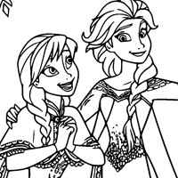 Frozen coloring page