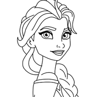 Elsa coloring page