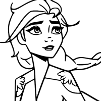 Elsa coloring page