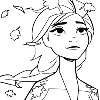 Elsa coloring page