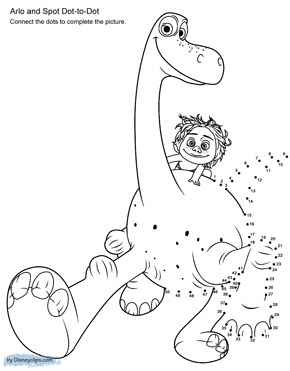 The Good Dinosaur dot to dot