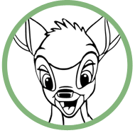 Bambi coloring page