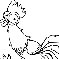 Heihei coloring page