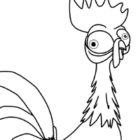 Heihei coloring page