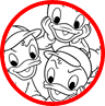 Huey, Dewey and Louie coloring page