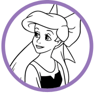 Ariel coloring page