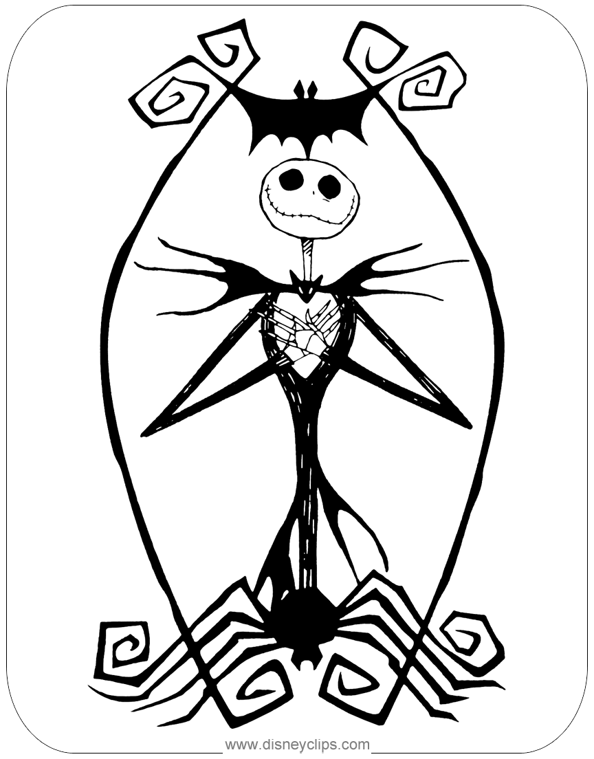 18+ Printable Jack Skellington Coloring Page