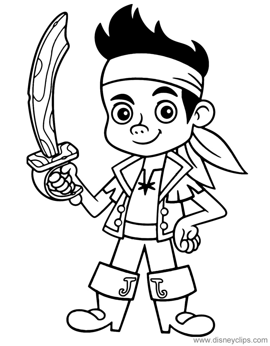 Jake And The Neverland Pirates Coloring Pages At Jake With His Wooden Jake And The Neverland Pirates Coloring Pages At Jake With His Wooden