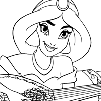 Jasmine coloring page