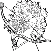 Jasmine and Merida coloring page