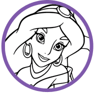 Jasmine & Rajah coloring page
