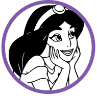 Jasmine & Rajah coloring page