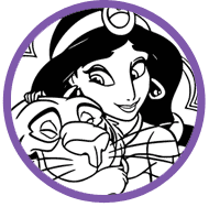 Jasmine & Rajah coloring page