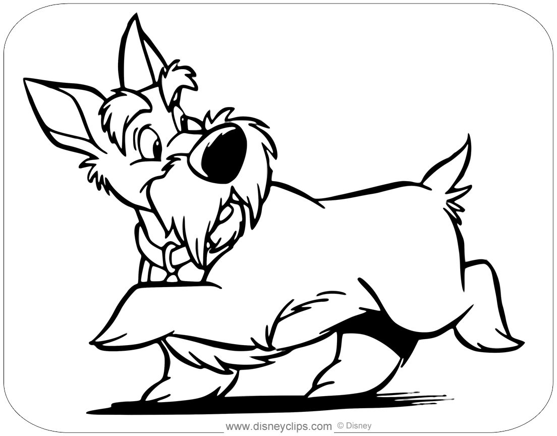 Lady and the Tramp Coloring Pages | Disneyclips.com