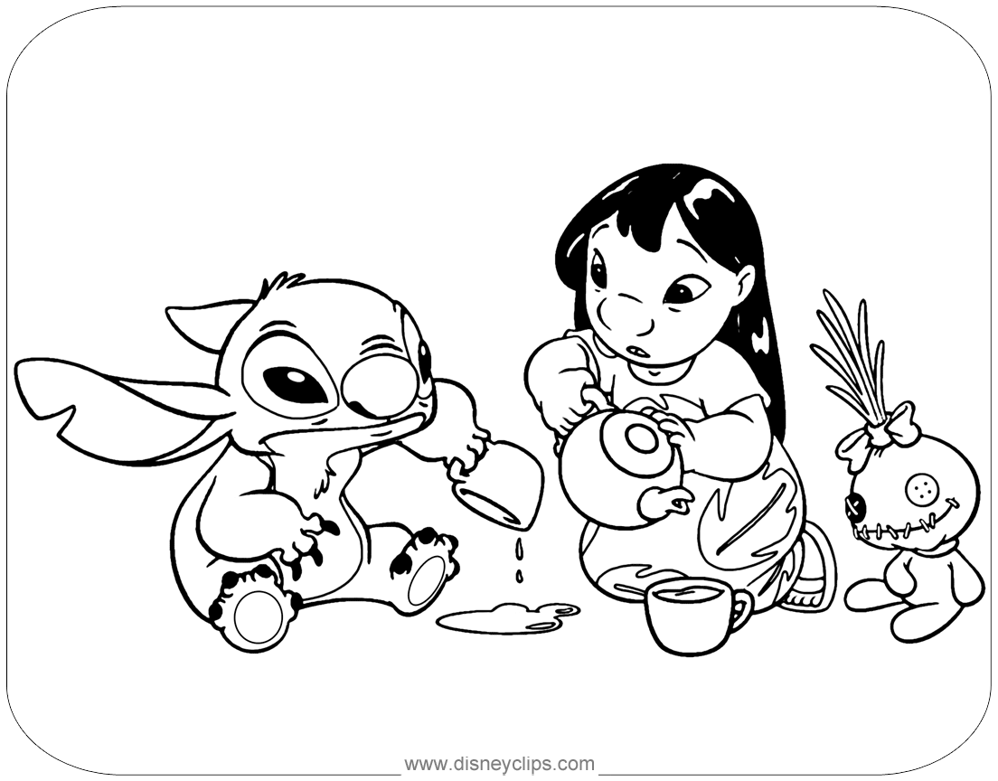 Lilo and Stitch Coloring Pages   Disneyclips.com