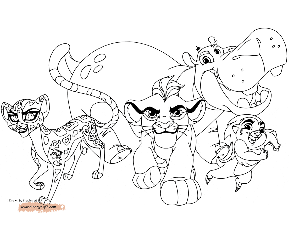 The Lion Guard Coloring Pages Disney Book