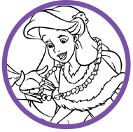 The Little Mermaid beach coloring page