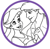 Ariel and Eric coloring page