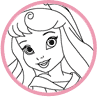Little Princess Aurora coloring page