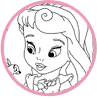 Little Princess Aurora coloring page