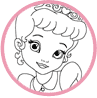 Little Princess Cinderella coloring page