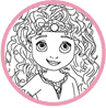 Little Princess Merida coloring page