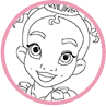 Little Princess Tiana coloring page