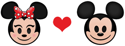 Mickey and Minnie emojis