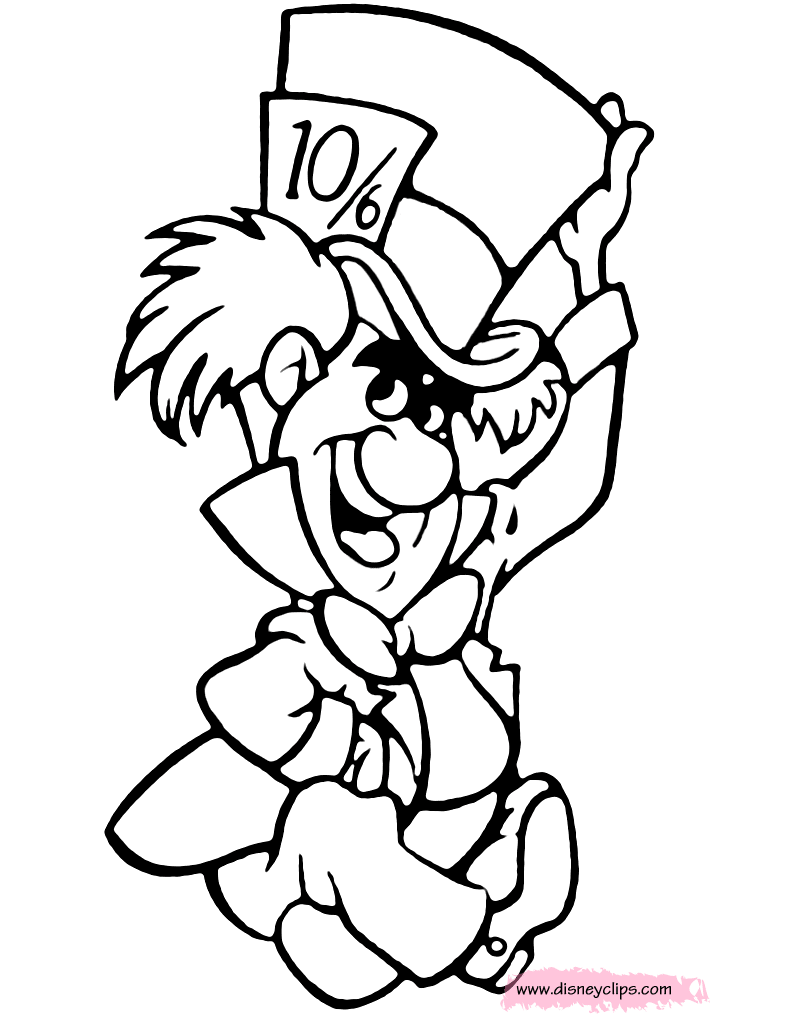 Mad Hatter Coloring Pages 3