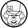 Mad Hatter emoji coloring page