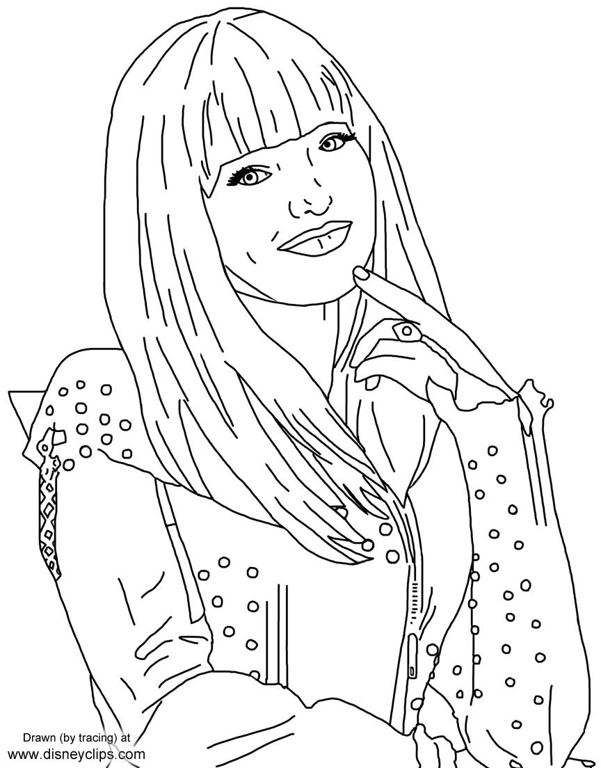 Coll Coloring Pages : Disney Descendants Disney Draw So Cute Coloring