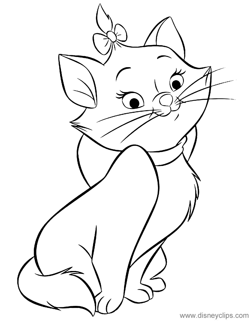 Marie Cat Coloring Pages