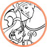 Hercules and Meg coloring page