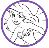 Ariel coloring page