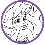 Ariel coloring page