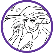 Ariel coloring page