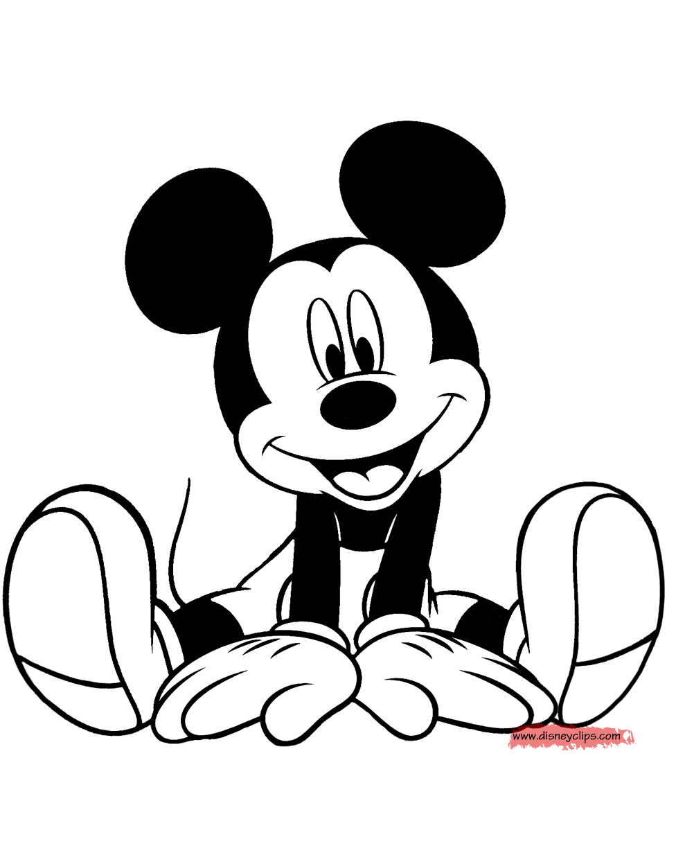 Mickey Mouse Sketch Coloring Page