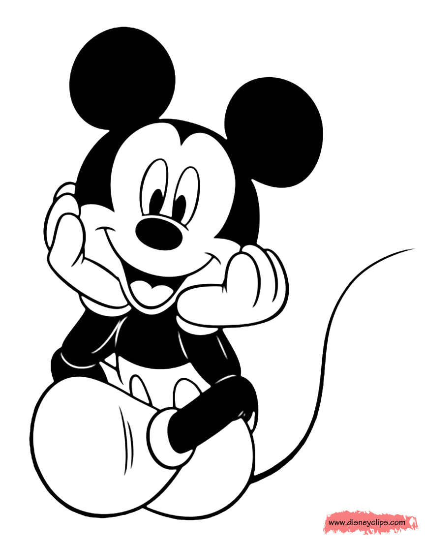 Download Mickey Mouse Coloring Pages 4 | Disneyclips.com
