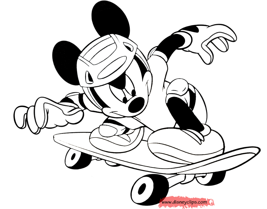 mickey mouse misc sports coloring pages  disneyclips